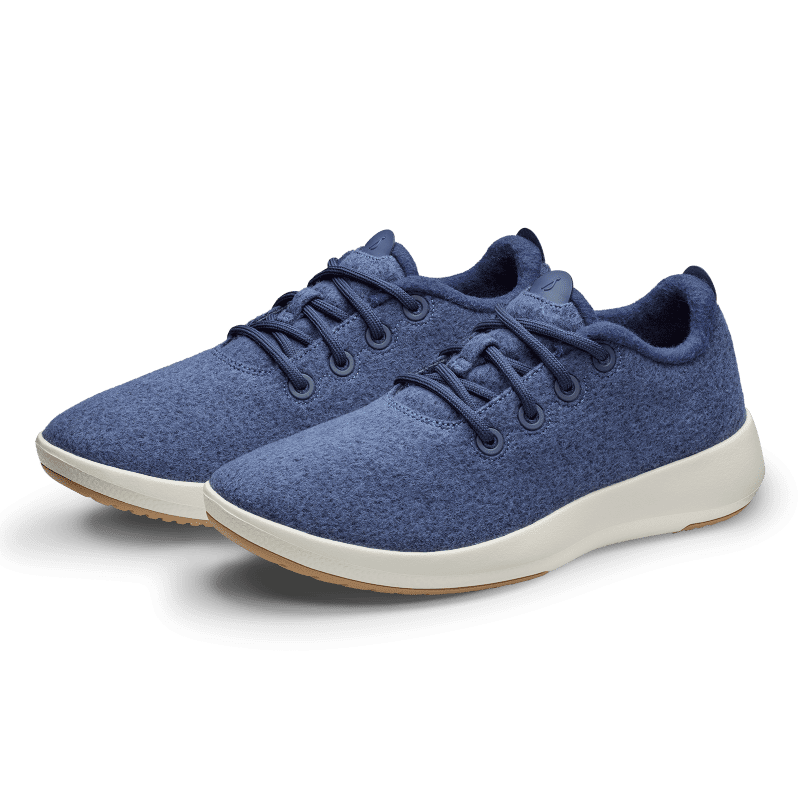 A10101M100 Wool Runner Mizzle Pair Global Mens Wool Hazy Indigo Natural White