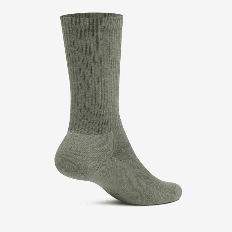 A10844 S24Q1 Anytime Crew Sock Rugged GreenA